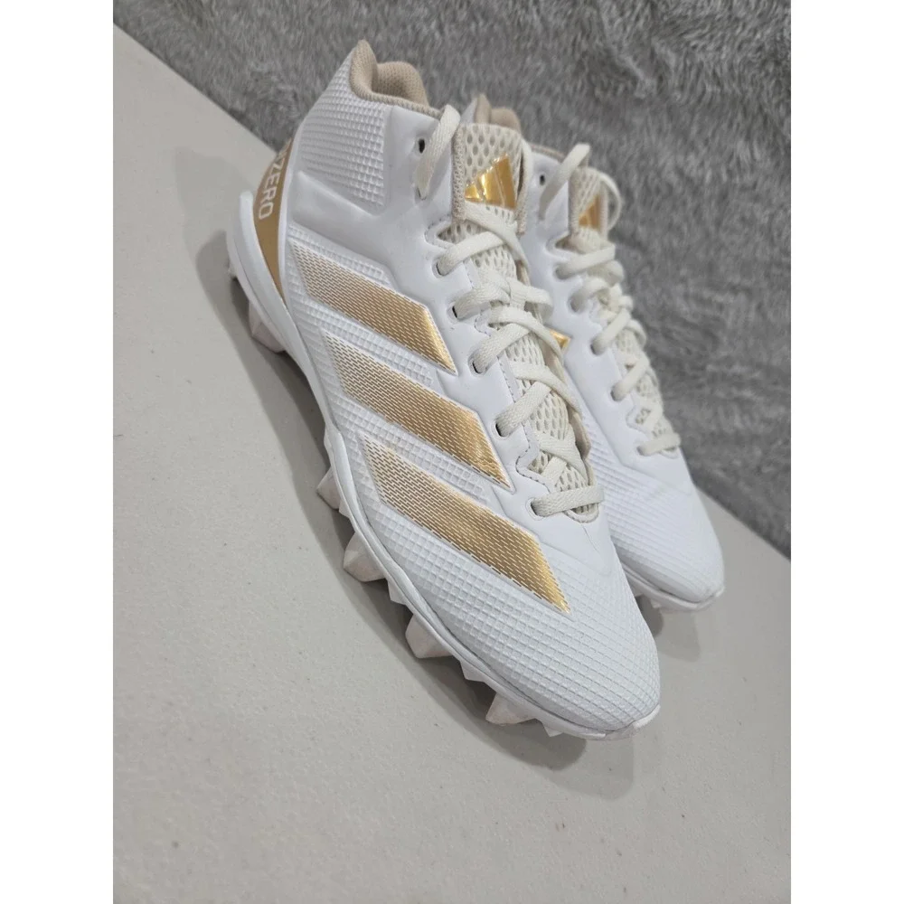 Adidas Adizero Impact .2 MD Football Cleats‎ Mens Size 10 White Gold